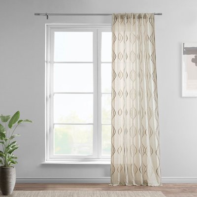 Alefiyah Window Curtain Single Panel Drape