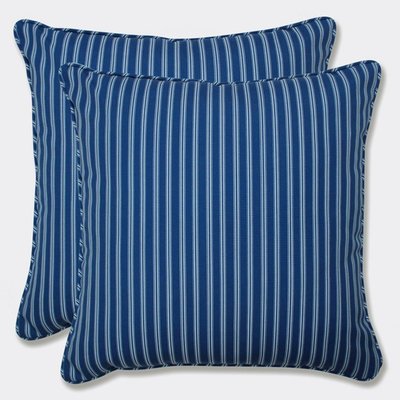 18.5 2pk Resort Stripe Throw Pillows Blue