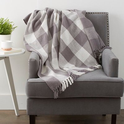 Poly Bin And Throws Buffalo Check Woven Throw Blanket