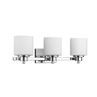 Lightg Solbi Contemporary  Light  Bath Vanity Wall Fixture White Alabaster Glass