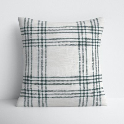 Attica Buttons Cotton Reversible Throw Pillow