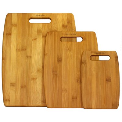 Oceanstar Oceanstar 3-piece Bamboo Cutting Board Set Cb1156