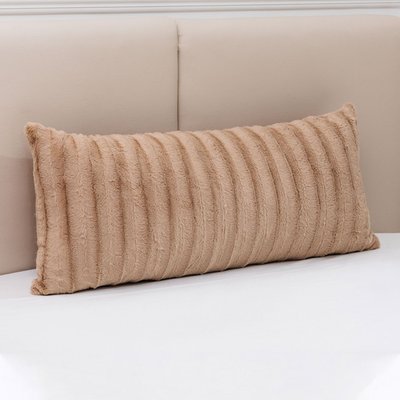 Faux Fur 18x40 Body Pillow, Long Decorative Throw For Bed Or Couch