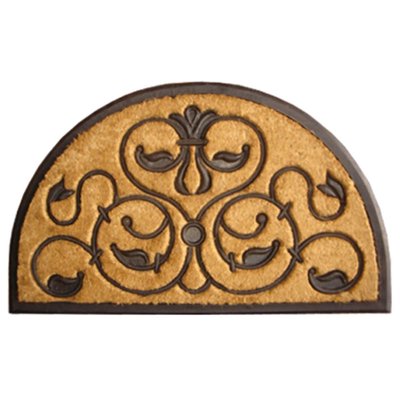 Imports Decor  '' '' Twisted Leaves Design Rubber Coir Doormats  Attractive Floor Mats