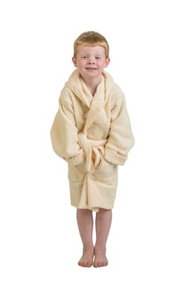 Extli Kids Unisex Bathrobe Above Knee With Pockets & Hood