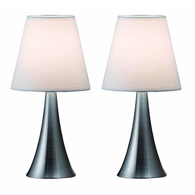 Two Pack Mi Touch Table Lamp Set With White Shades