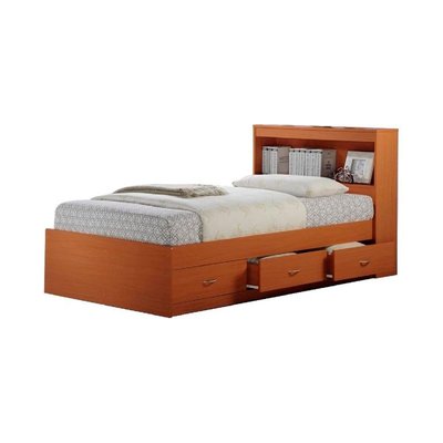 Twsize Capta Bed With Drawers & Headboard  Cherry