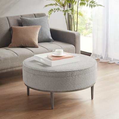 Asheli Upholstered Round Cocktail Ottoman