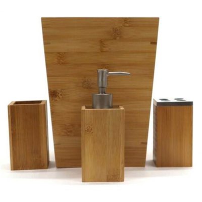 Bamboo Bathroom Accessory Set   Piece