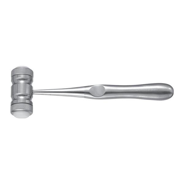 Mead Surgical Mallet  7-1/2" 8oz SS w/ 2 Replaceable Nylon Caps  