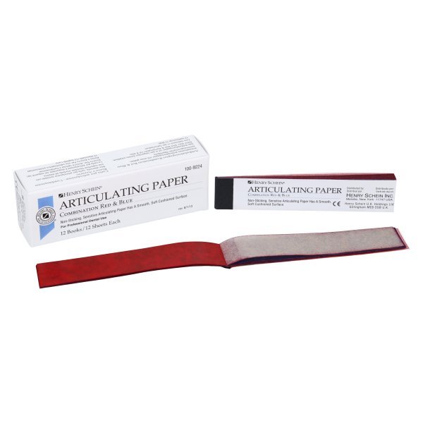 Articulating Paper, Standard, Thin, Blue/Red Combo, - 12/Box