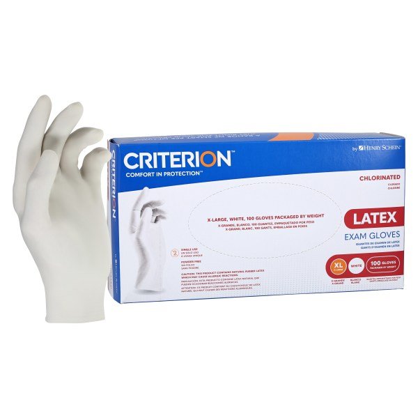 Criterion Latex Exam Gloves X-Large, Standard White
