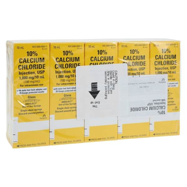 Calcium Chloride 10% 10ml Lifeshield Syringe