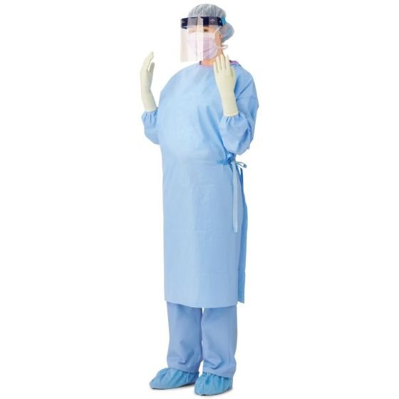 Medline Sterile Surgical Gown - Blue, Latex Free - X-Large