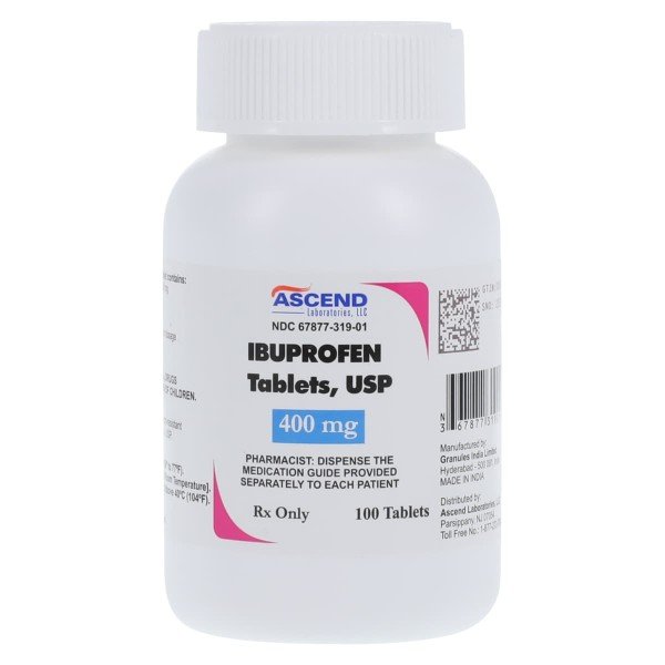 Ibuprofen Tablets 400mg Bottle -100/Bottle