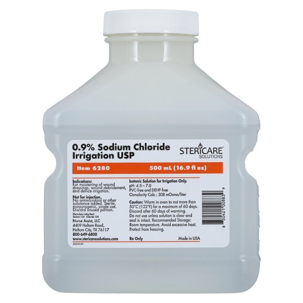 Sodium Chloride 0.9% 500ml PL IRR