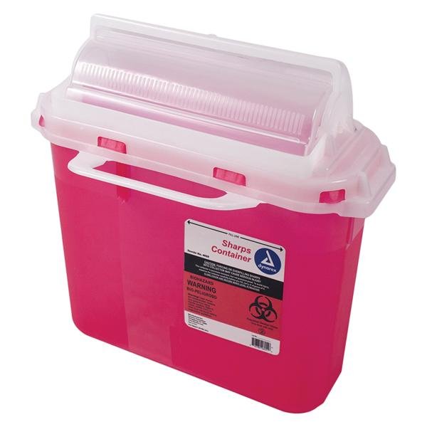 Sharps Collector 5.4qt Red Mailbox Lid