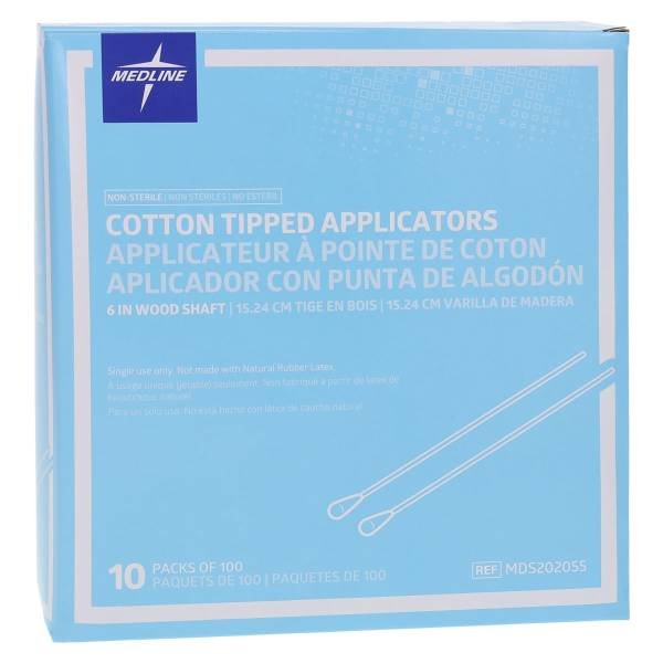 Cotton Applicator Cotton Tip Cotton Tip 6" Handle 6" Non Sterile -1000/Box