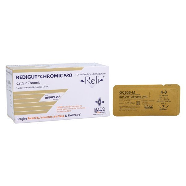 Reli® REDIGUT® Chromic Gut Sutures, 4-0,  YFS-2 30" Natural