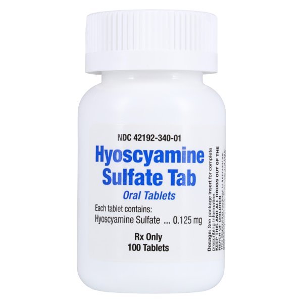Hyoscyamine Tablets 0.125mg Bottle -100/Bottle