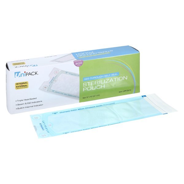See-Through Self Seal Sterilization Pouch, 3-1/2" x 10"