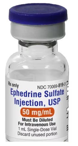 Ephedrine Sulfate Injection 50mg/ml SDV 1ml