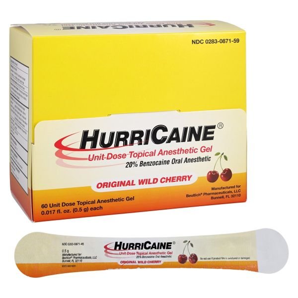 HurriCaine® 20% Topical Gel Wild Cherry Unit Dose- 60/Box