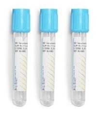 Vacutainer Tube 2.7ml Plastic LtBlue w/Sodium Citrate -100/Box