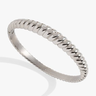 Stainless Steel Rope Textured Bangle