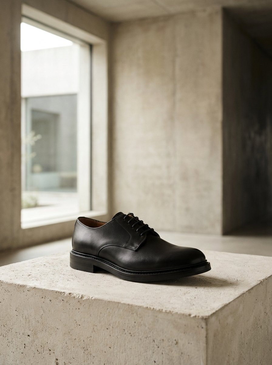 Leather derby shoe