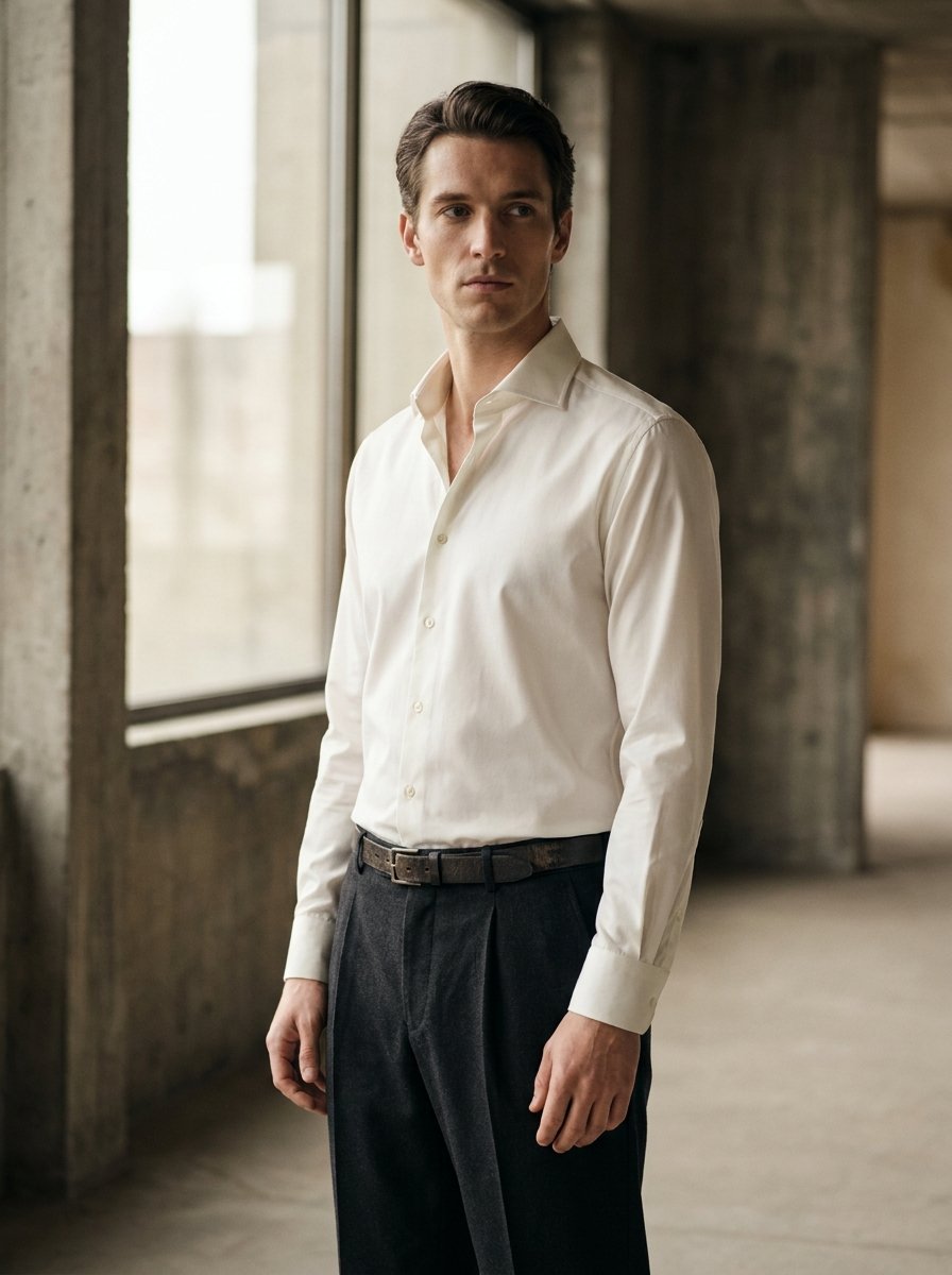 Poplin dress shirt