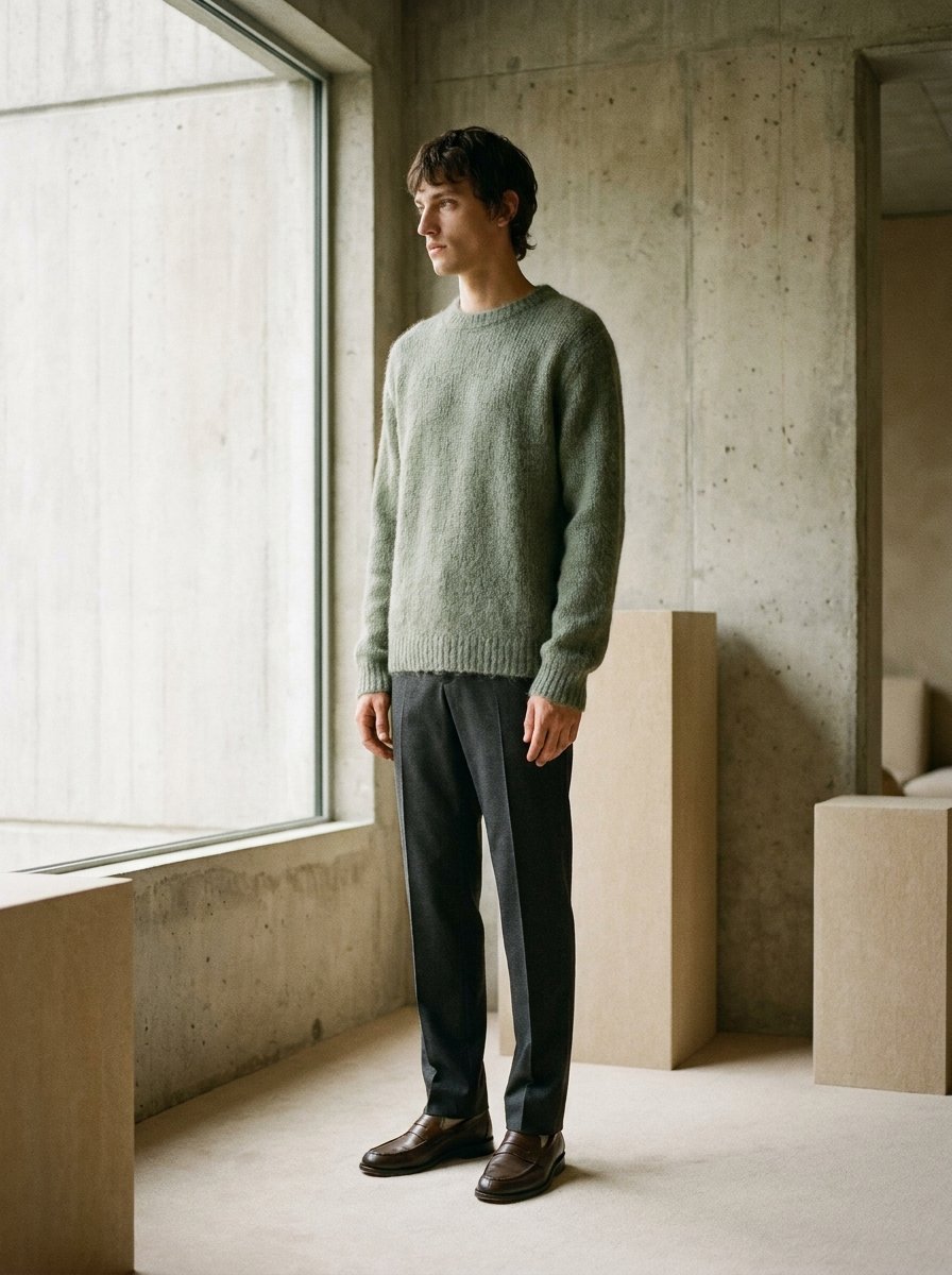 Mohair crew sweater