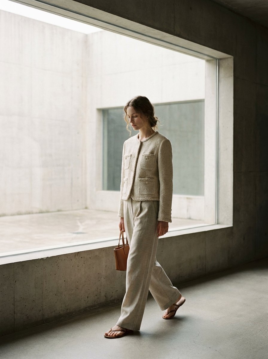 Cropped bouclé jacket