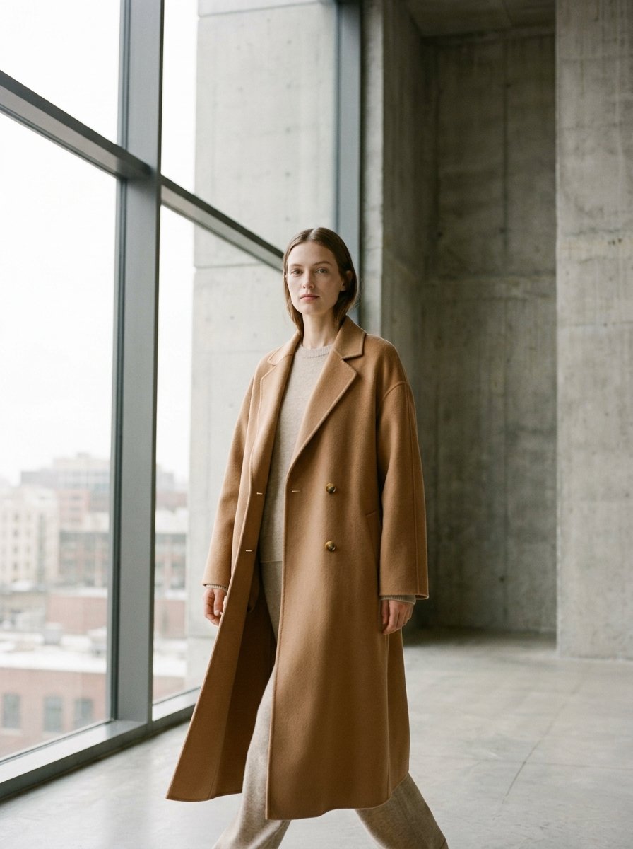 Double-faced cashmere overcoat