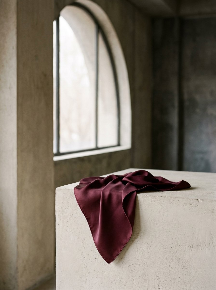 Hand-rolled silk scarf