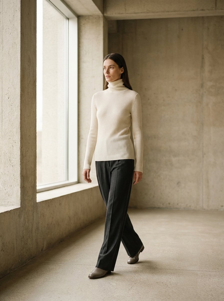 Cashmere-silk turtleneck