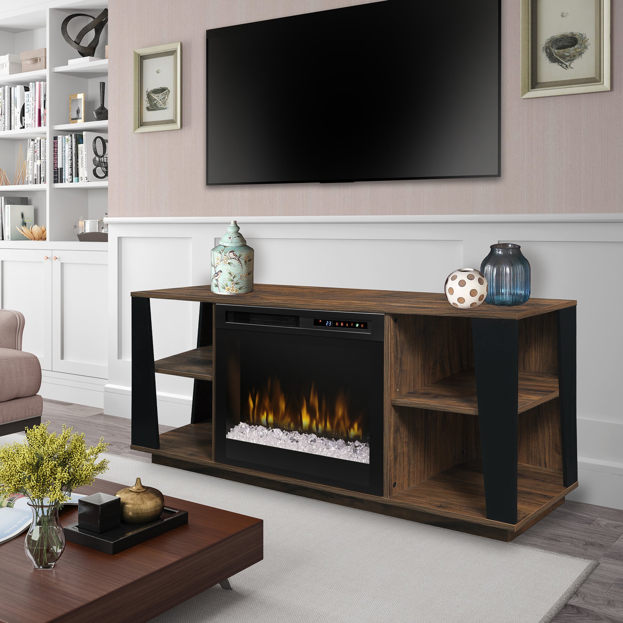 Arlo TV Stand with Nova Electric Firebox