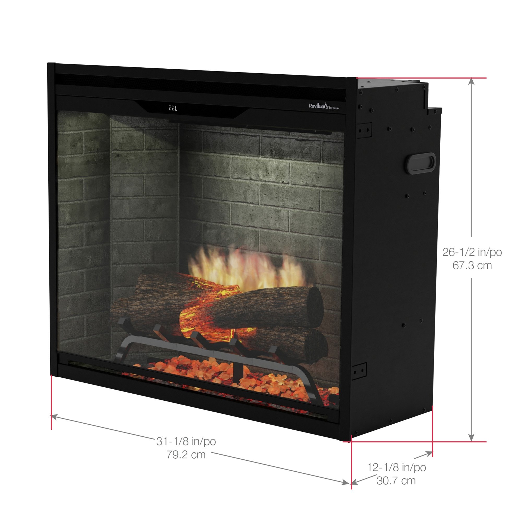 Revillusion 30 in Built-In Firebox - Black | Dimplex