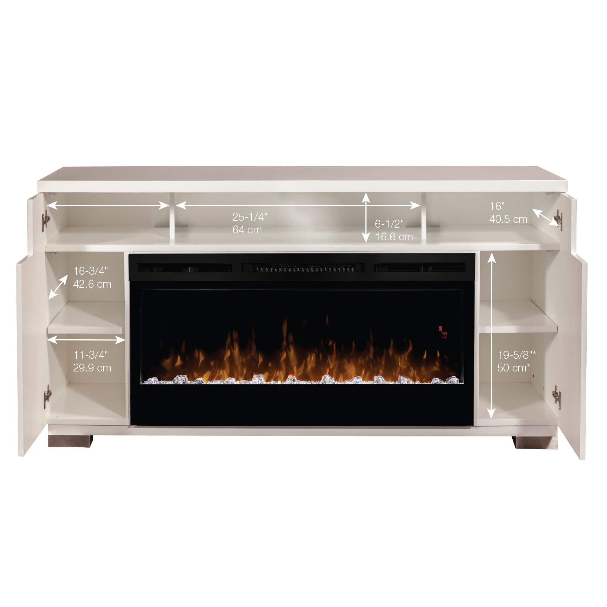 Dimplex Haley Media Console Electric Fireplace With Acrylic Ember Bed Dimplex