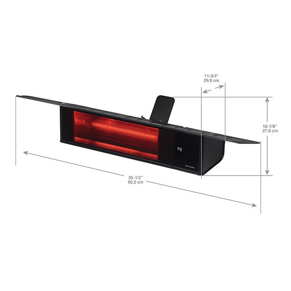 DIRP Outdoor/Indoor Infrared Plug-In Electric Heater, Plug-in Model, 120V, 1500W