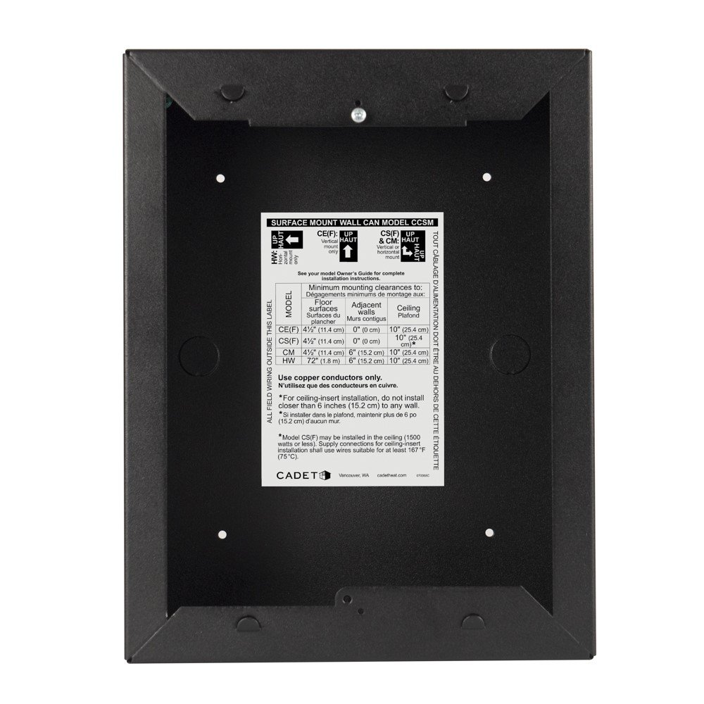 Com-Pak Surface Mount Wall Can, Black