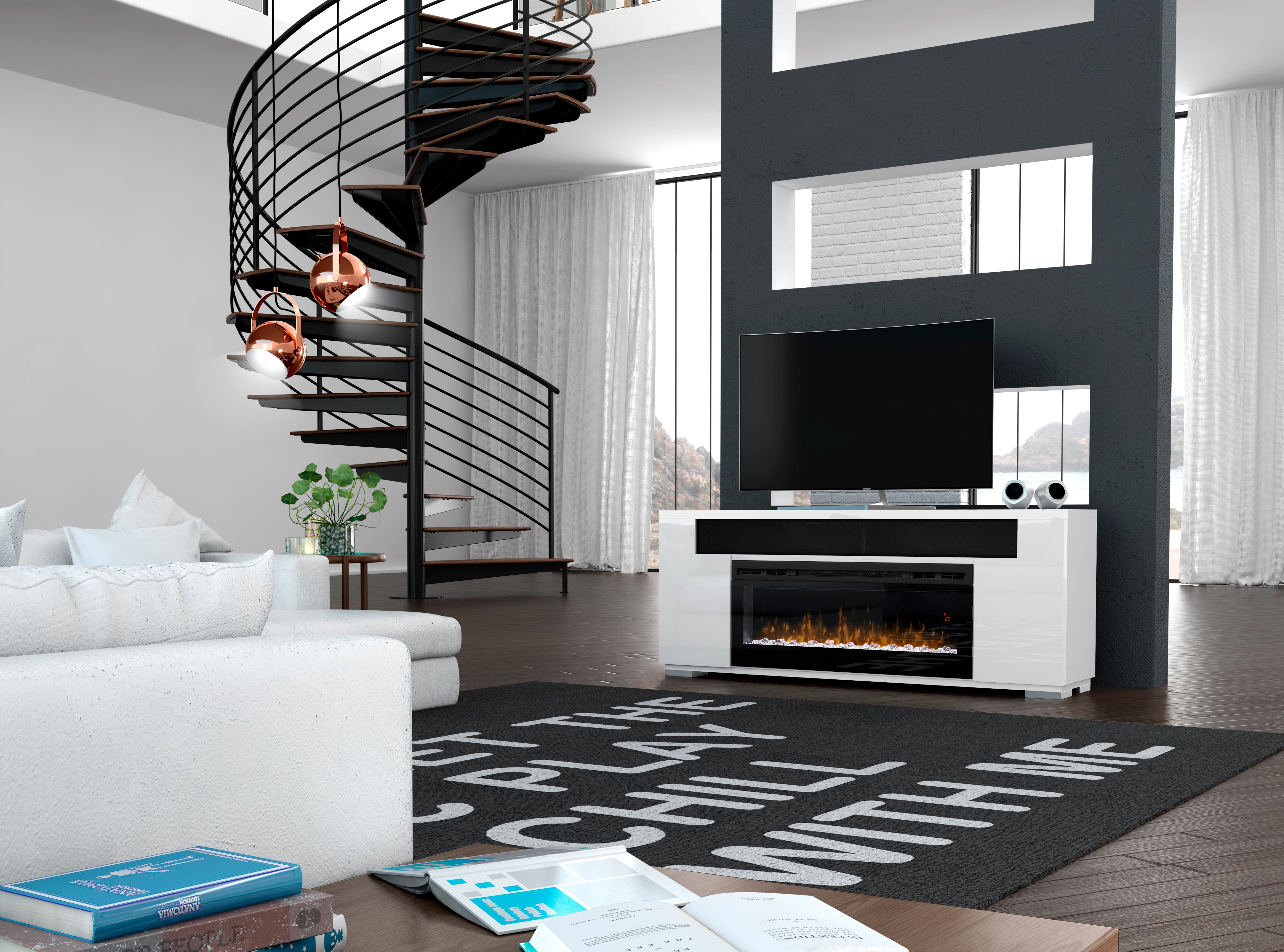 Dimplex haley media console electric fireplace with soundbar discount