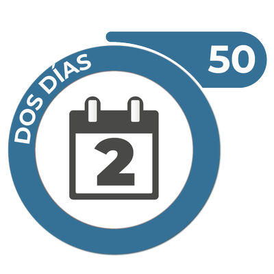 Combo 50 Guías Dos Días hasta 1kg por servicio