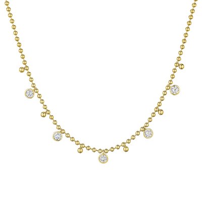 Bezel Ball Chain Necklace