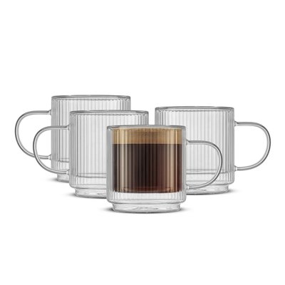 Stackable Double Wall Mugs (set Of 4)