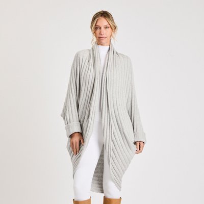 Cashmere Wrap Cardigan - Misty Gray