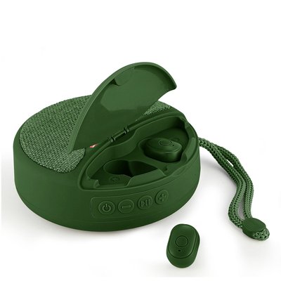 2 -1 Wireless Speaker & Earbuds - Green