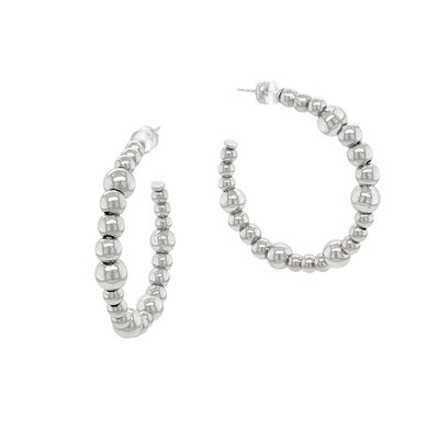 Beaded Hoop Earring - 2 Color Options