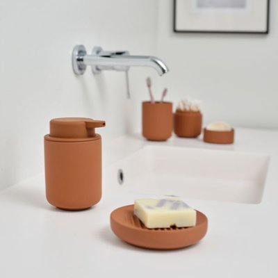 Tooth Brush Mug & Soap Dish Set - 5 Color Options
