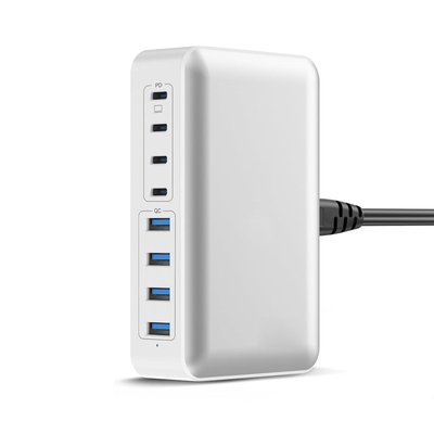 8-port Charging Hub - 8 Color Options - White